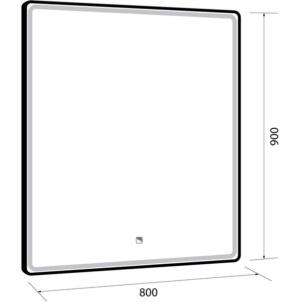 Зеркало Dreja Point 80x90, с подсветкой