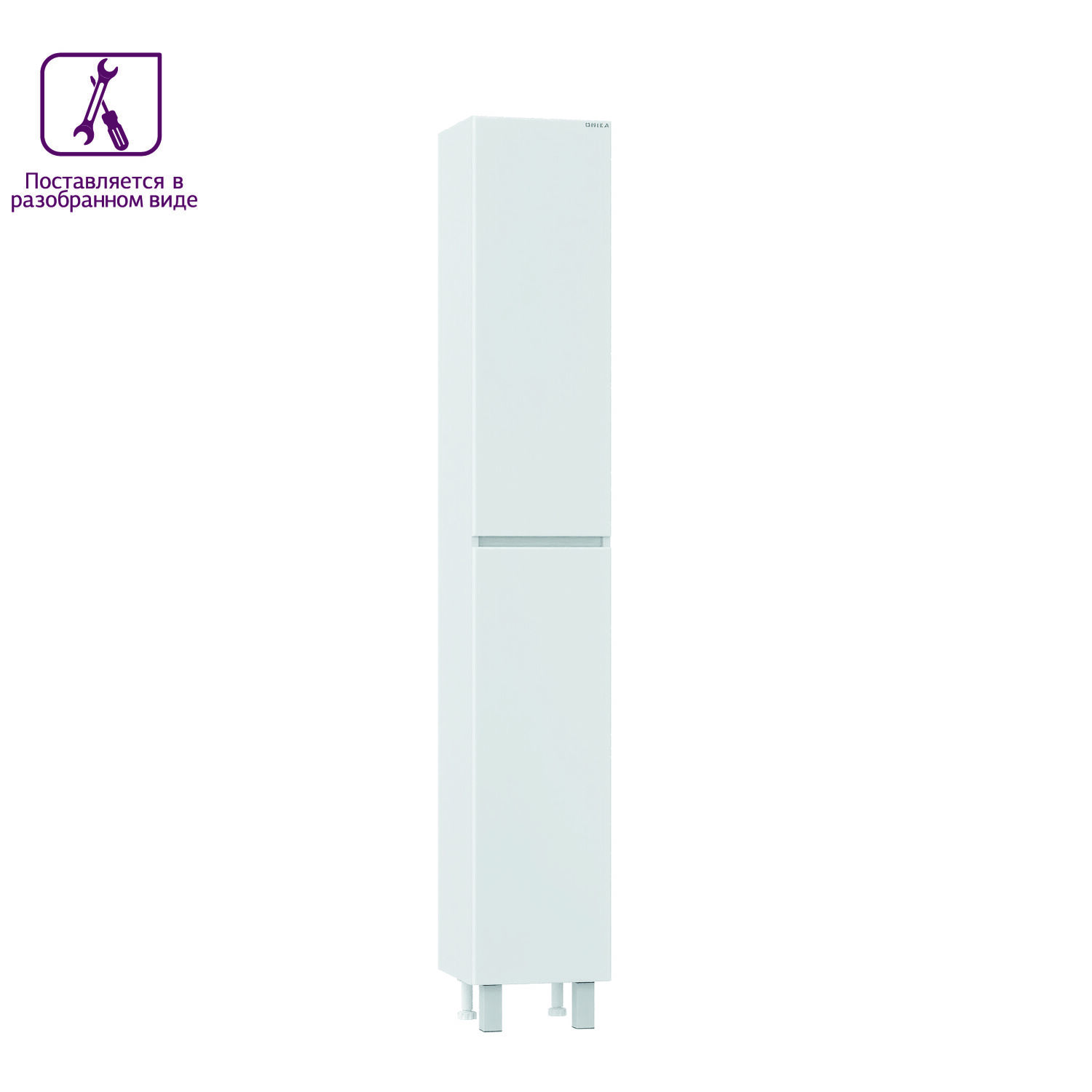 Шкаф-пенал Оника Элита 30 напольный, цвет белый
