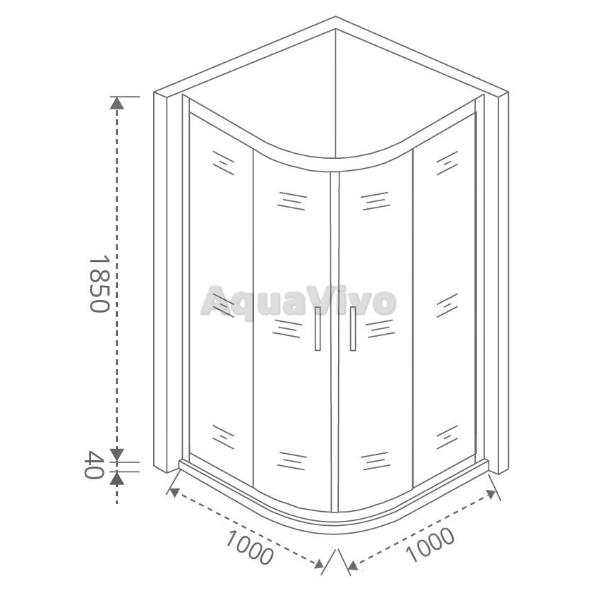 Душевой уголок Good Door Latte R-100-C-WE 100х100, стекло прозрачное, профиль белый