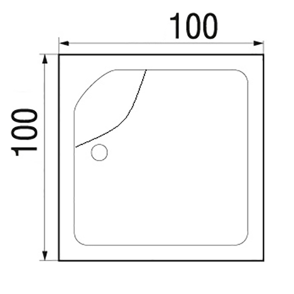 Поддон для душа Wemor 100/41 S 100x100, ABS-пластик, цвет белый