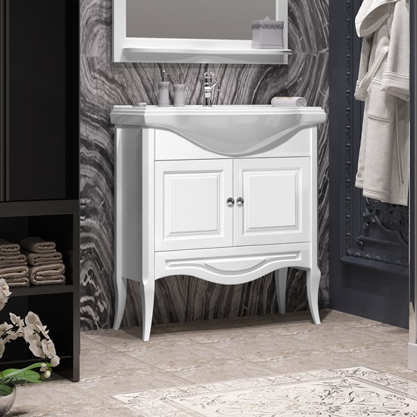 Мебель для ванной Опадирис Брунелла 80, цвет белый матовый
