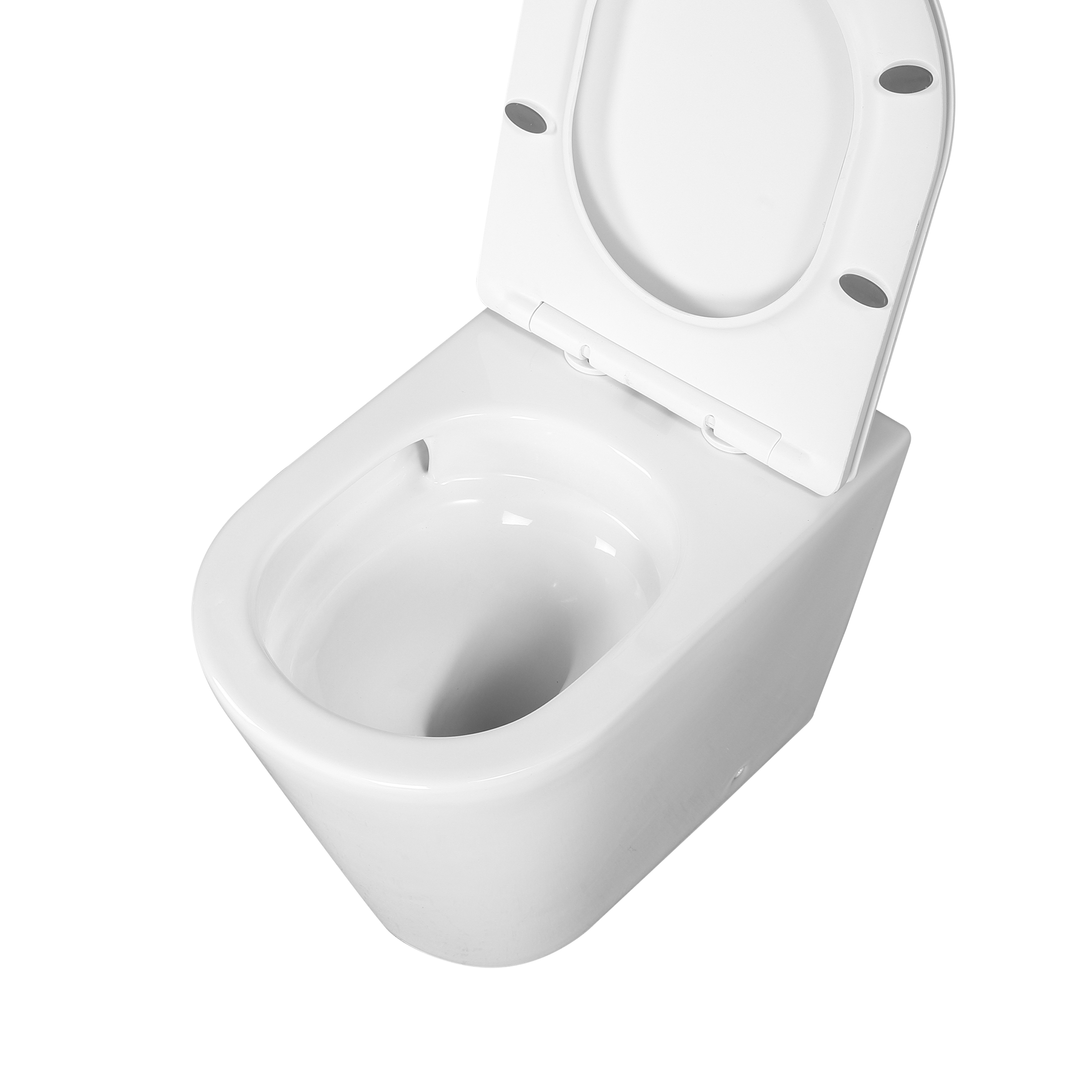 Унитаз JOKI Herba T JK0153033 приставной, безободковый, смыв Торнадо, с сиденьем микролифт, цвет белый - фото 1