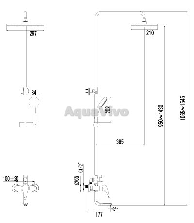 Душевая стойка Lemark Poseidon LM4262C - фото 1