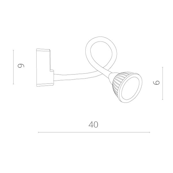 Бра Arte Lamp Cercare A4107AP-1WH, арматура белая, плафон металл белый, 6х40 см - фото 1