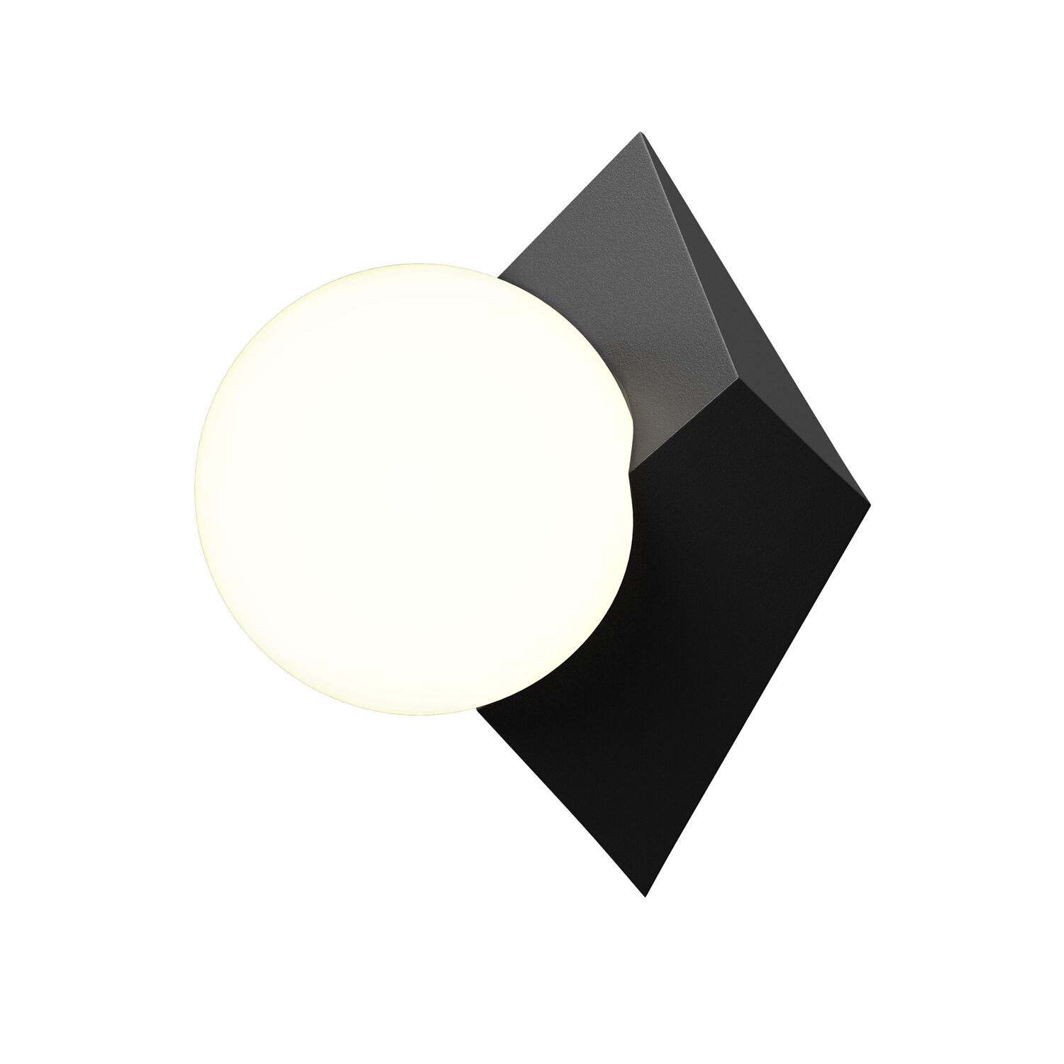 Бра Maytoni Cubeo MOD445WL-01B, арматура черная, профиль стекло белое