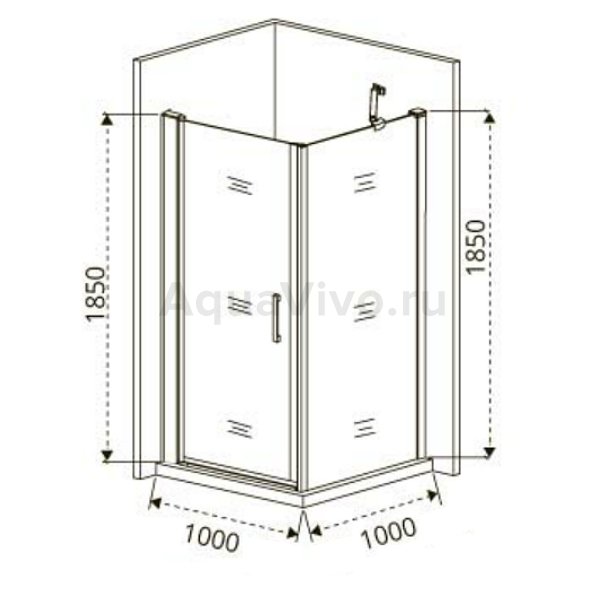 Душевой уголок Good Door Fantasy CR-100-C-CH 100х100, стекло прозрачное, профиль хром