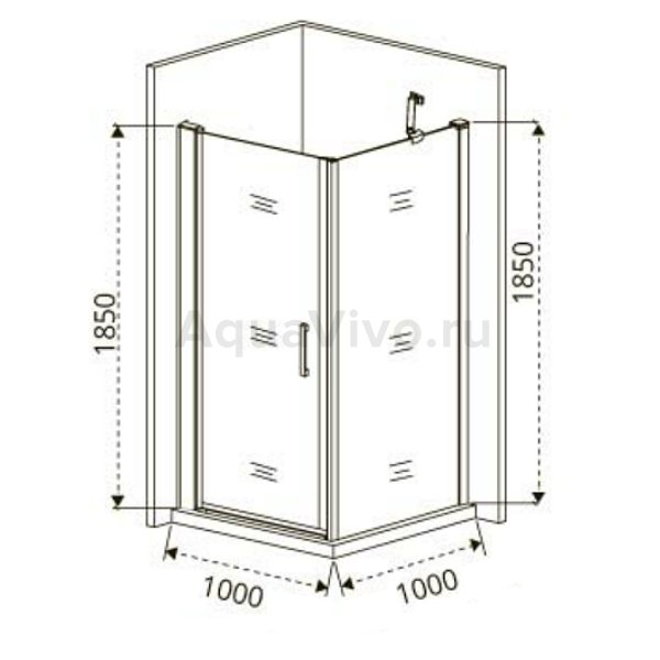 Душевой уголок Good Door Fantasy CR-100-C-CH 100х100, стекло прозрачное, профиль хром - фото 1