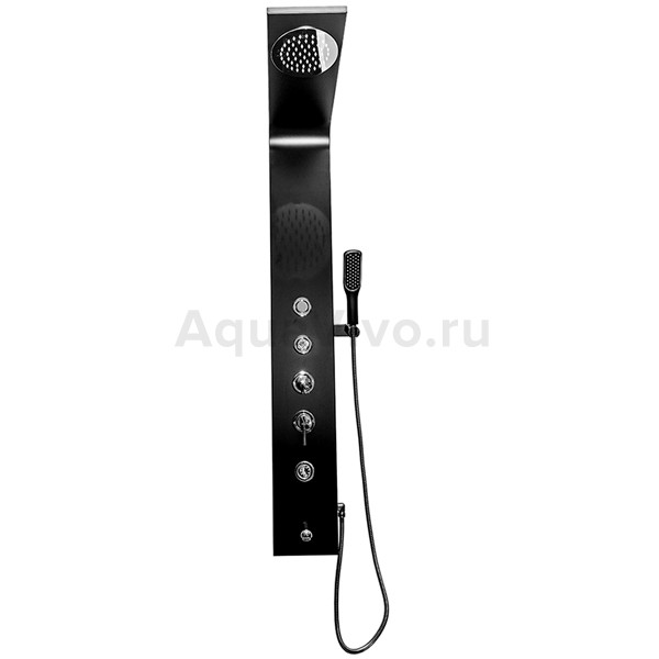 Душевая панель RGW Shower Panels SP-05B, с изливом и гидромассажем, цвет черный