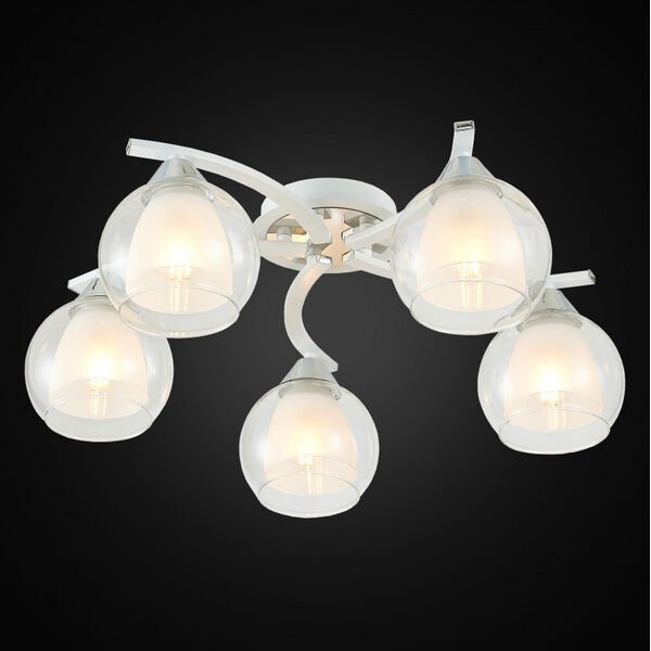 Потолочная люстра Citilux Кристи CL152150, арматура белая, плафон стекло белое