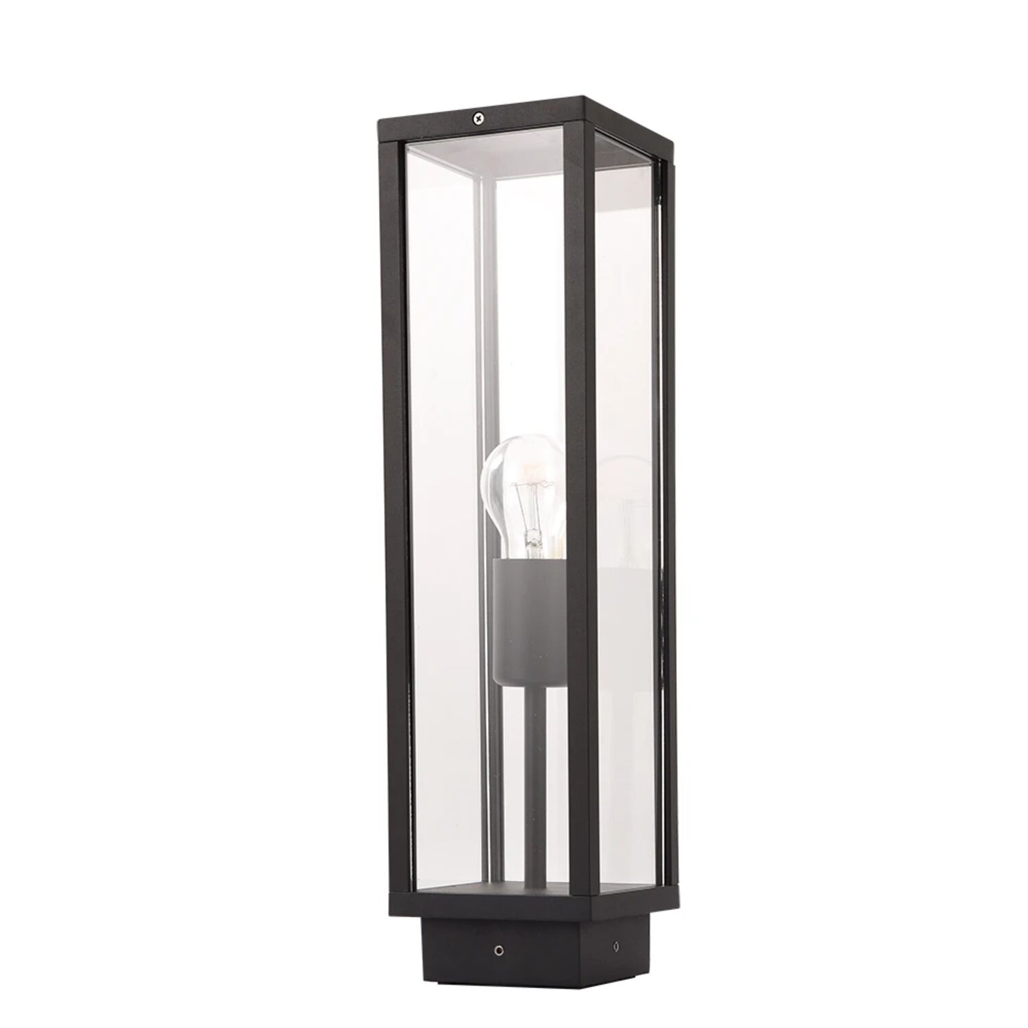 Ландшафтный светильник Arte Lamp Pot A1631PA-1BK, арматура черная, плафон стекло прозрачное