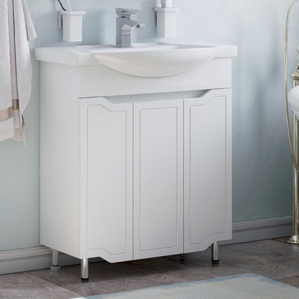 Тумба под раковину Corozo Мирра 75, цвет белый