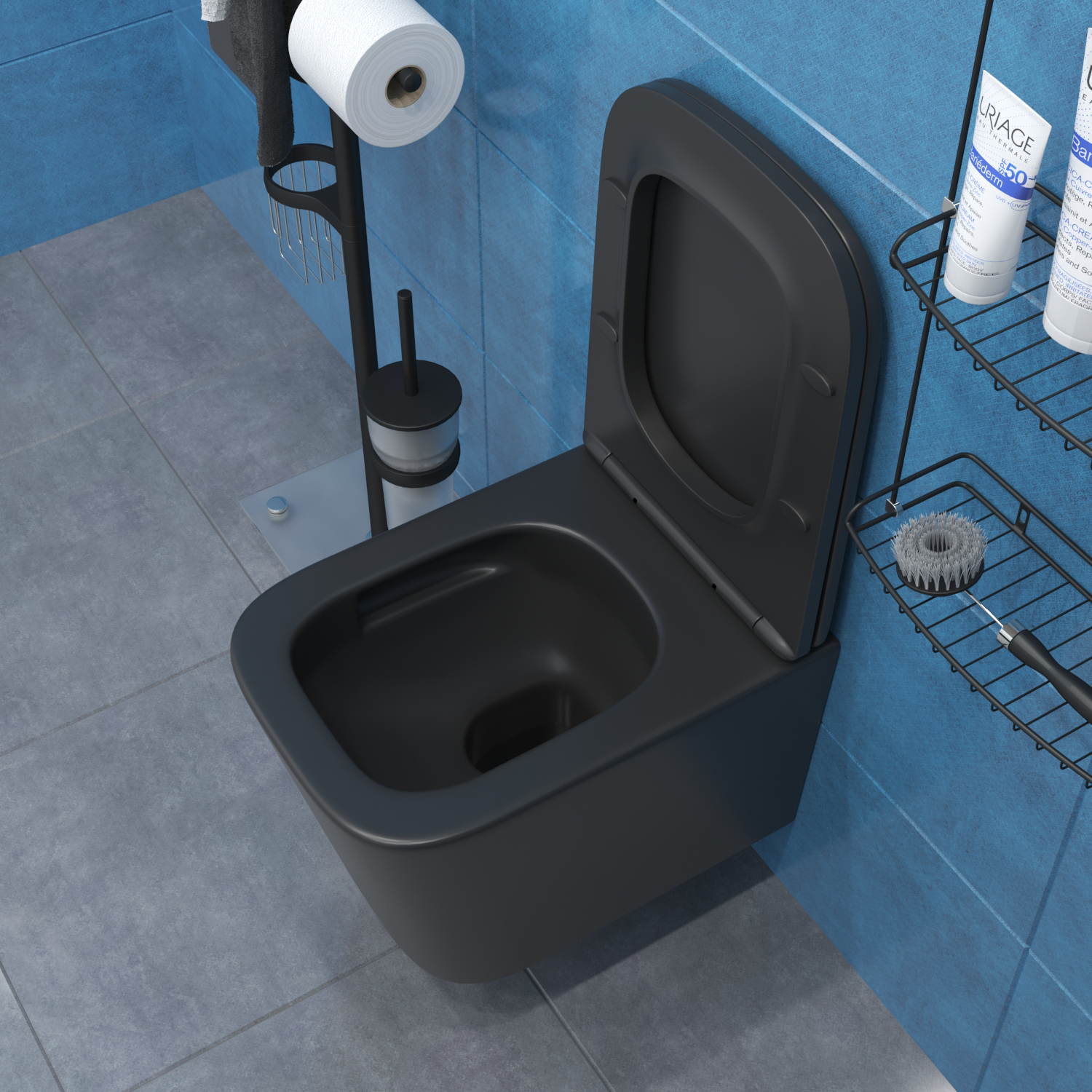 Комплект: Инсталляция AM.PM Pro I012704+Кнопка I0450A38 черная +JOKI Verna T JK0711055MB черный унитаз, смыв торнадо