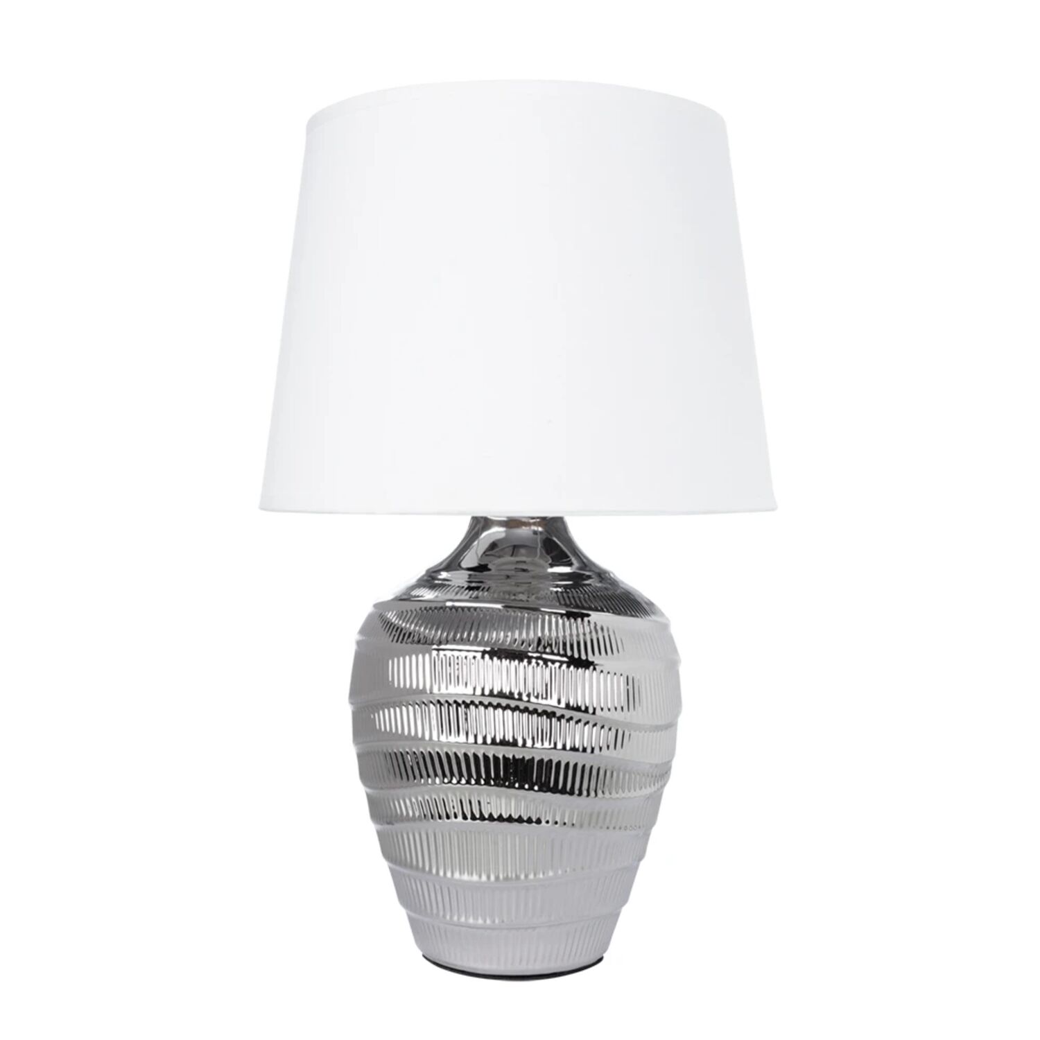 Декоративная настольная лампа Arte Lamp Korfu A4003LT-1CC, арматура хром, плафон ткань белая