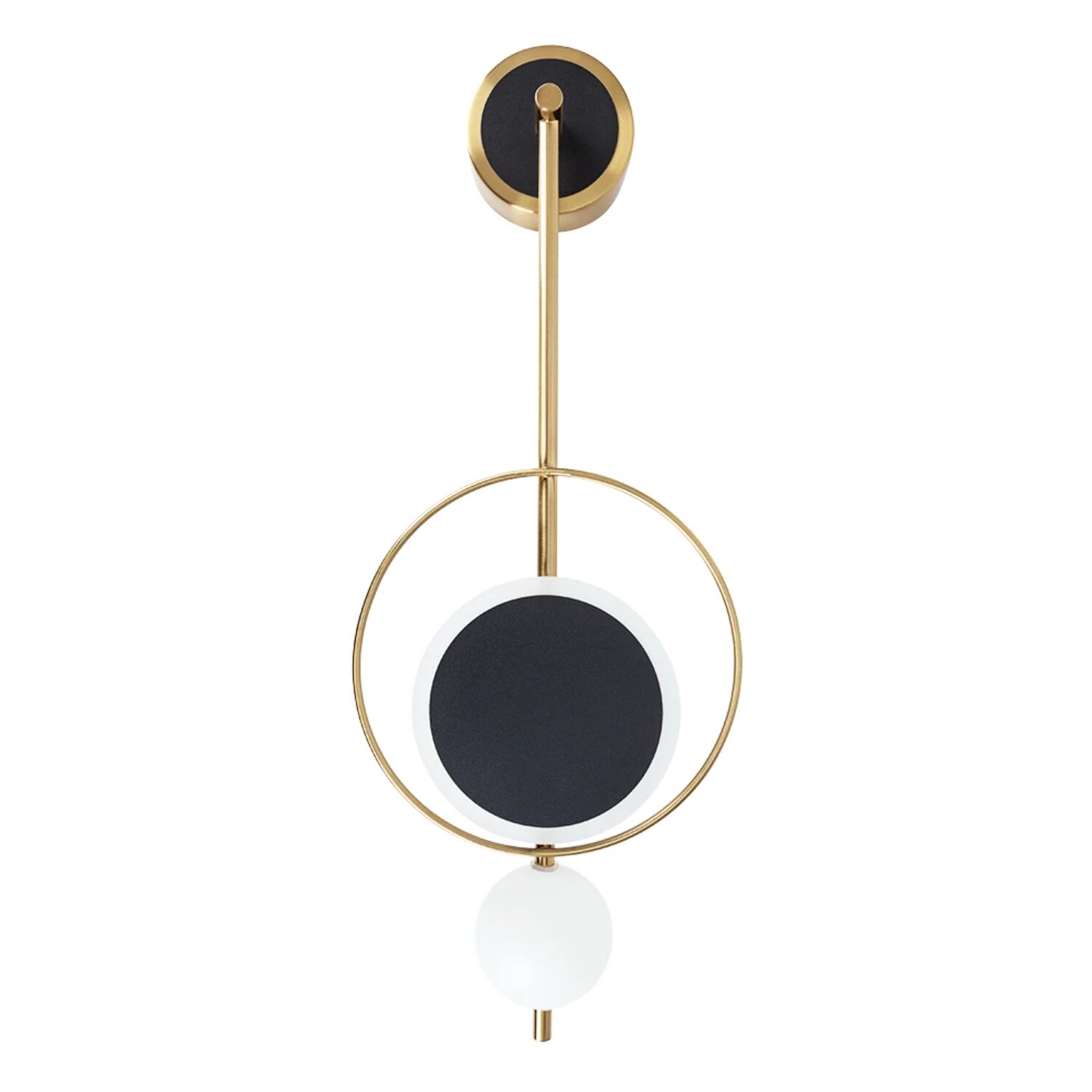 Настенный светильник Arte Lamp Polaris A2604AP-7BK, арматура черный, плафон акрил белый