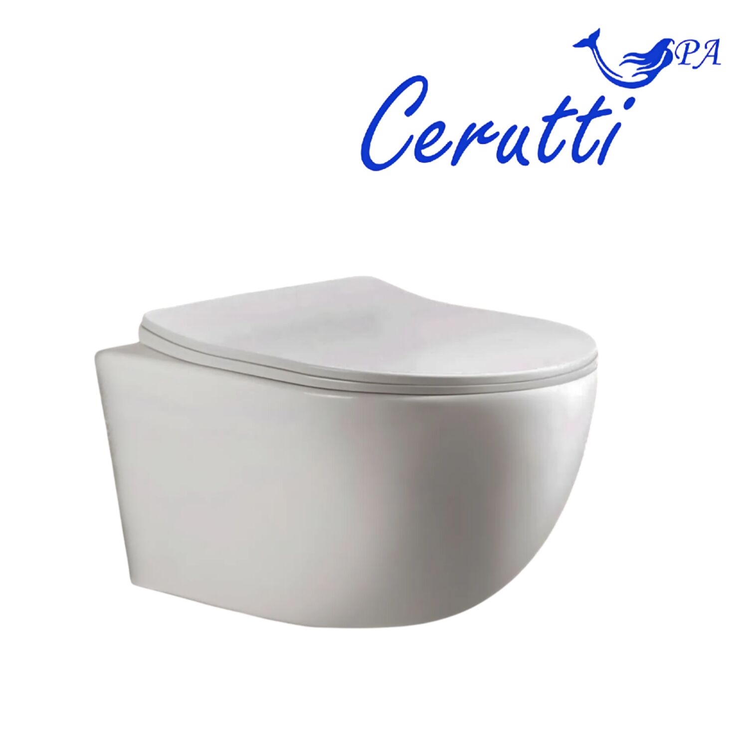 Унитаз CeruttiSPA Orlter UF CT10361 подвесной, безободковый, с сиденьем микролифт, цвет белый