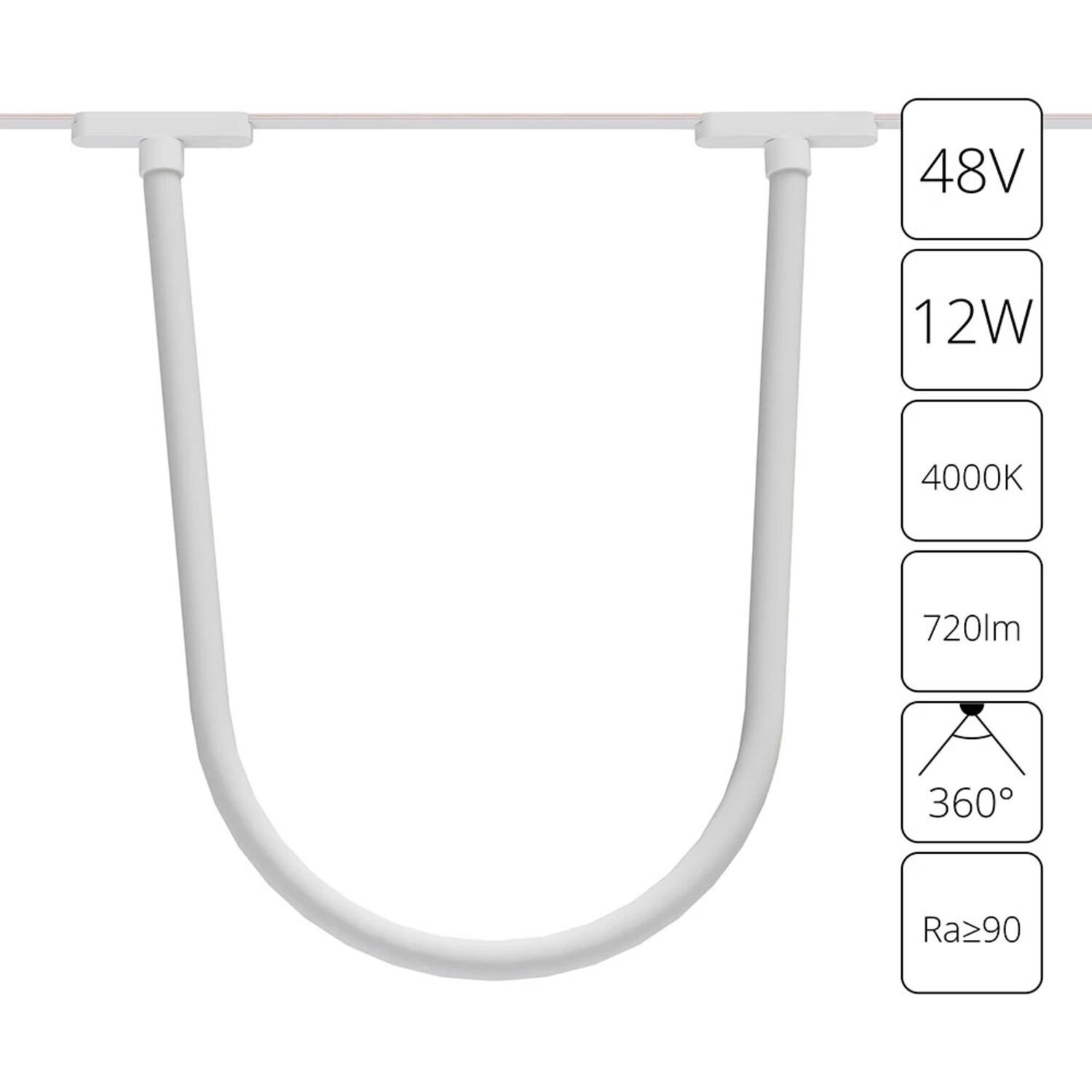 Магнитный трековый светильник Arte Lamp Rapid A6167PL-1WH, арматура белая   