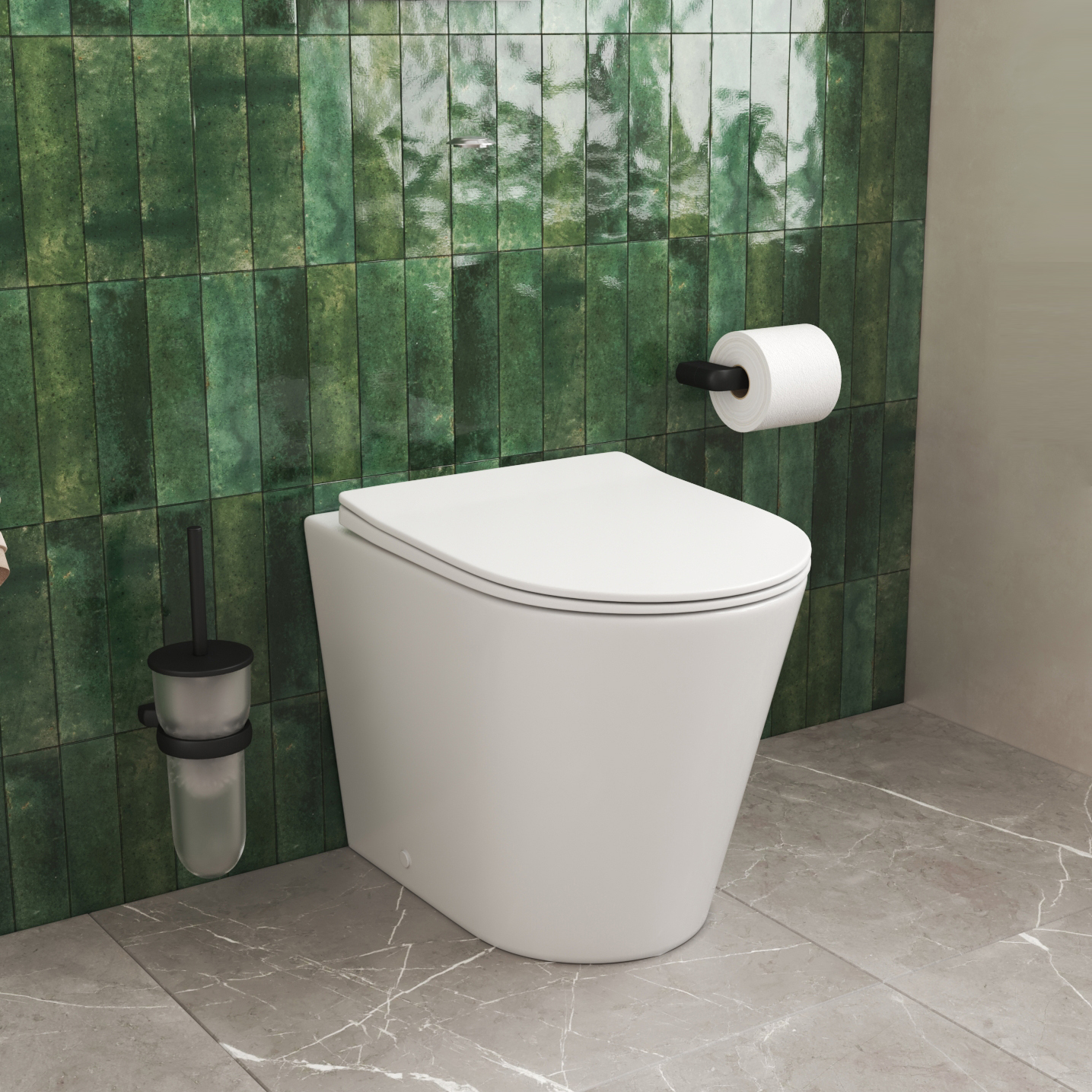 Комплект: Бачок JK01252+Кнопка JK207550 золото+Herba T JK0153033 приставной / напольный унитаз, смыв торнадо - фото 1