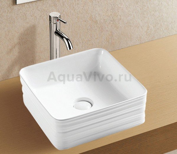 Раковина Weltwasser SK Elbach 20755 накладная, 40x40 см, цвет белый глянец - фото 1