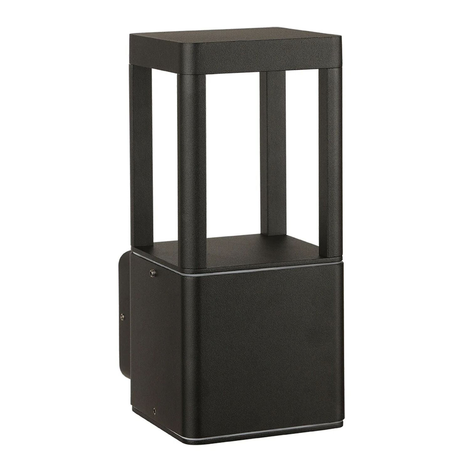 Фасадный светильник Arte Lamp Pherkad A2726AL-1BK, арматура черный, плафон алюминий черный