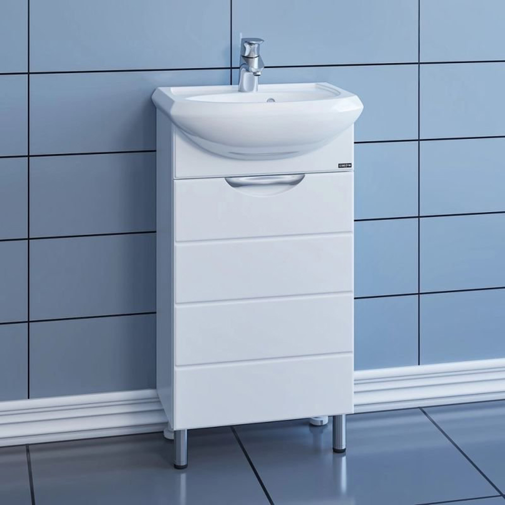 Тумба под раковину Санта Родос 45 N, напольная, цвет белый