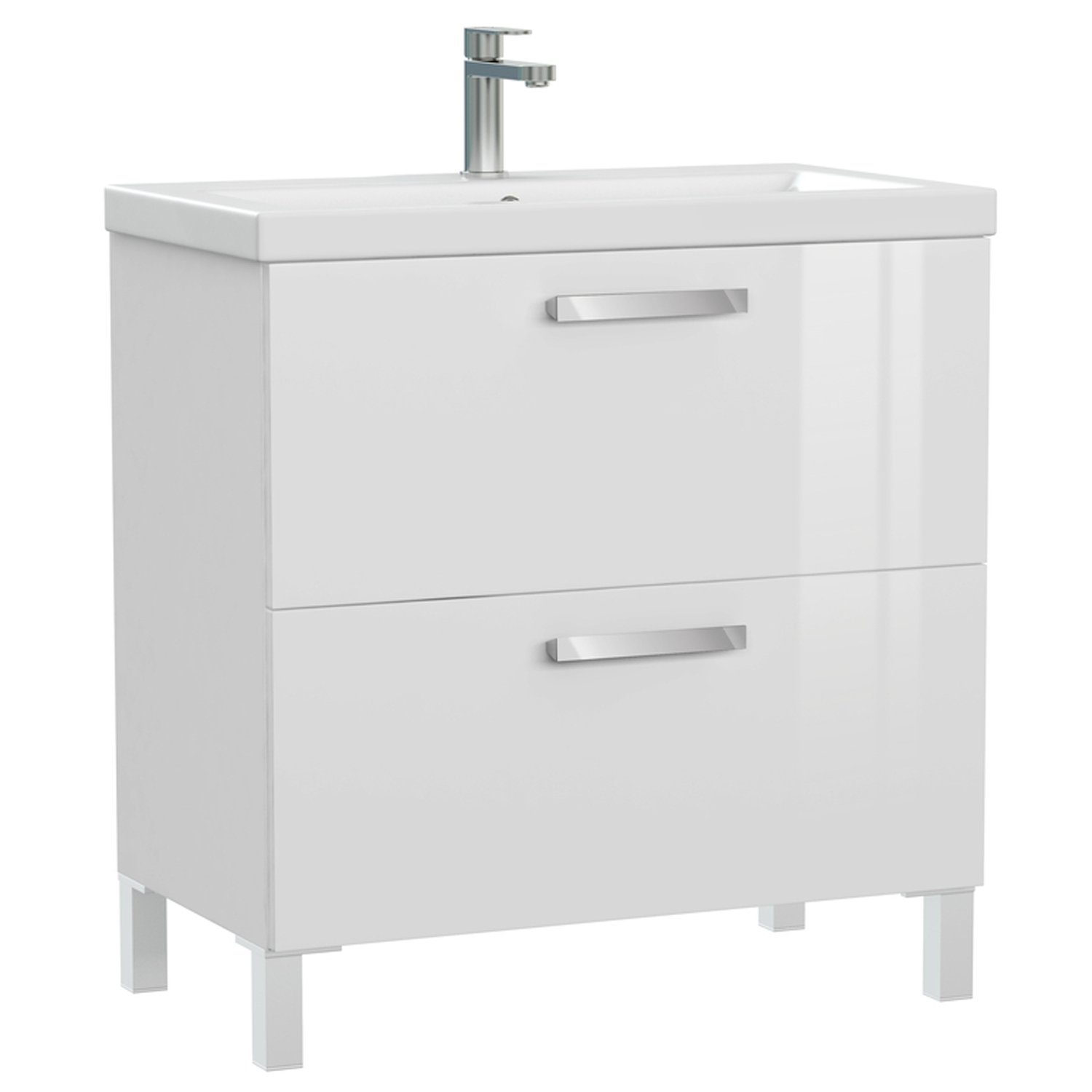 Мебель для ванной Cersanit Melar 80, с раковиной и смесителем, цвет белый