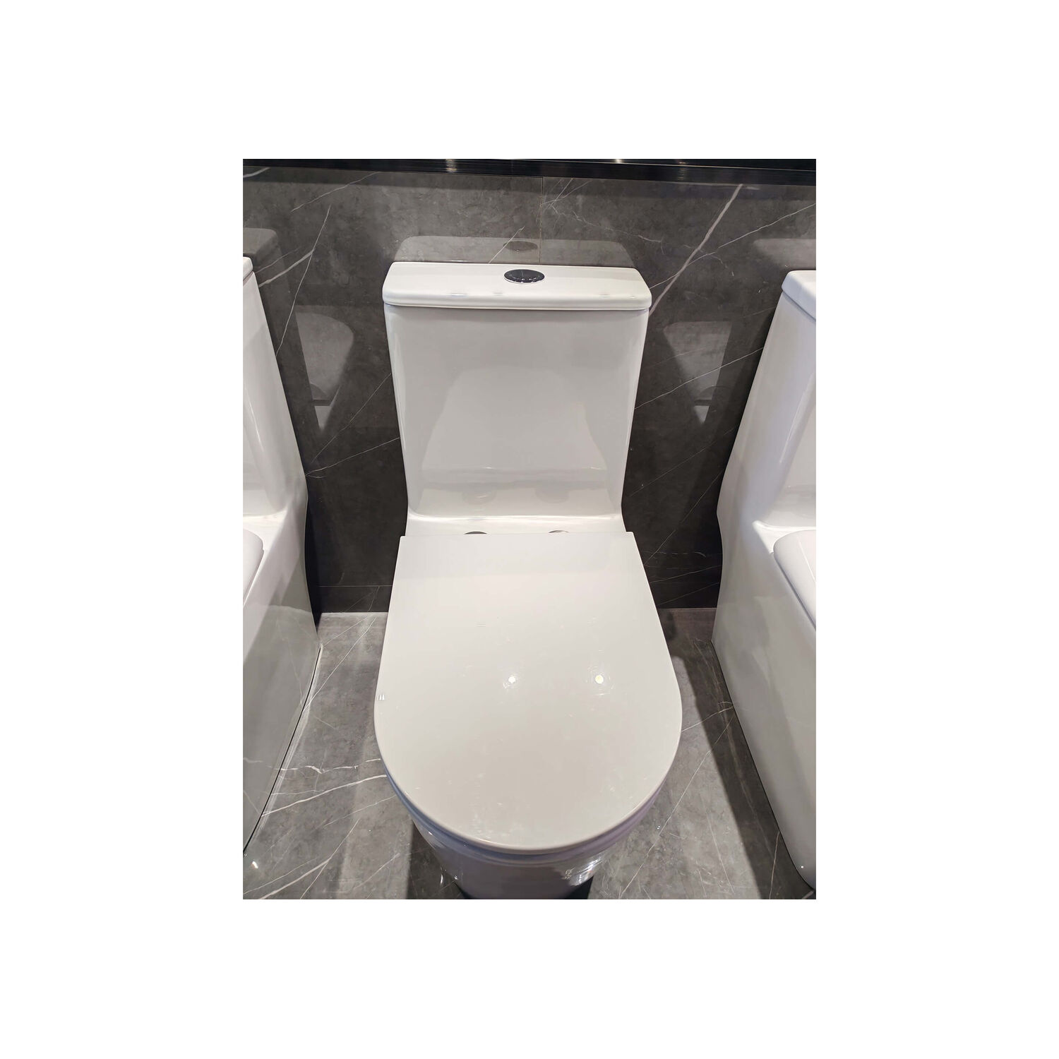 Унитаз-моноблок Акватек Полари AQ2817T-00 напольный, безободковый, смыв Торнадо, с сиденьем микролифт, цвет белый - фото 1