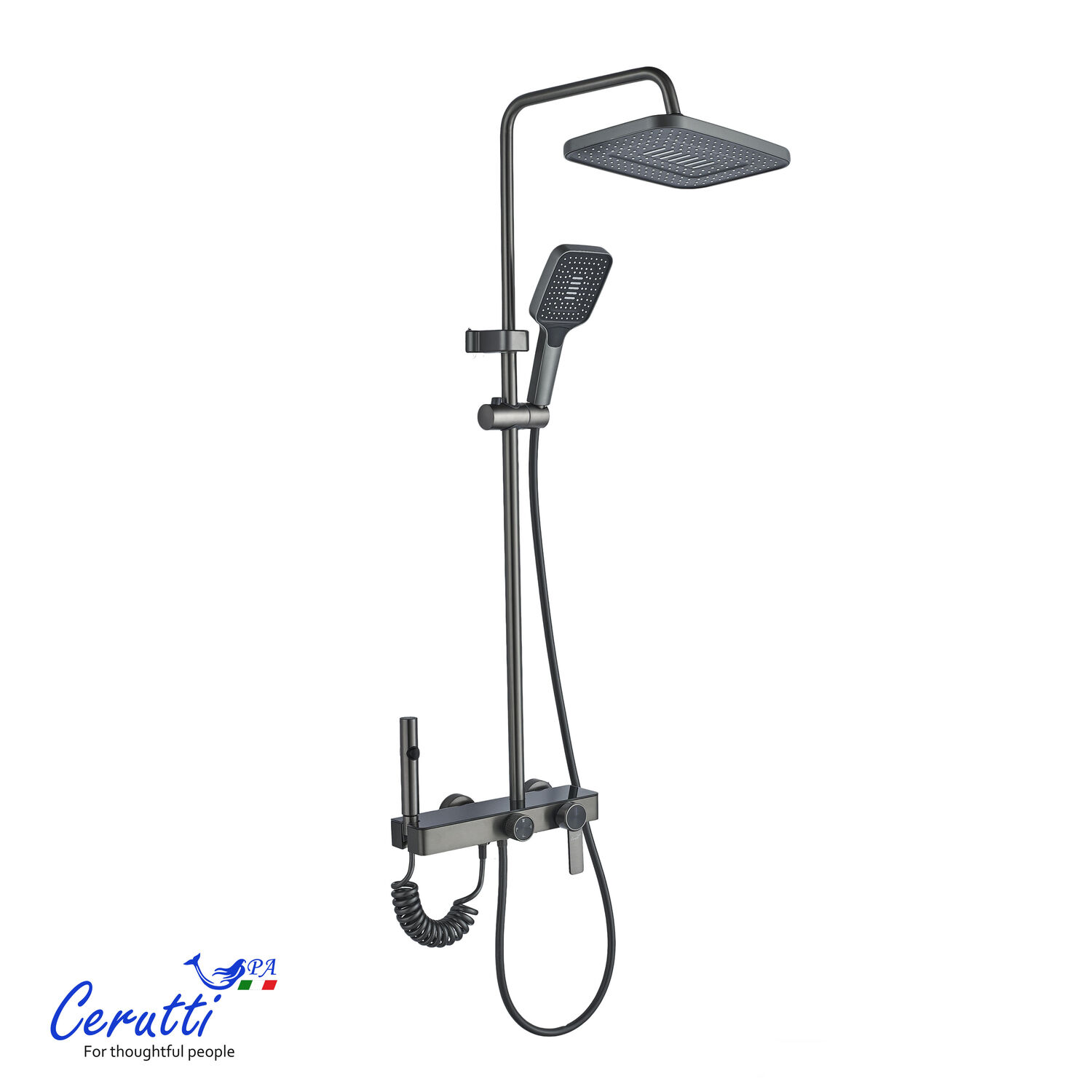 Душевая стойка CeruttiSPA Alfio, цвет графит