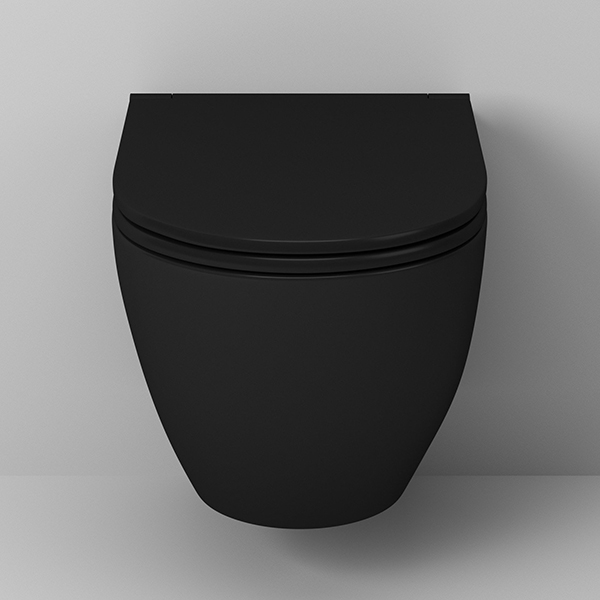 Унитаз Grossman Color GR-4455 BMS подвесной, безободковый, с сиденьем микролифт, цвет черный матовый - фото 1