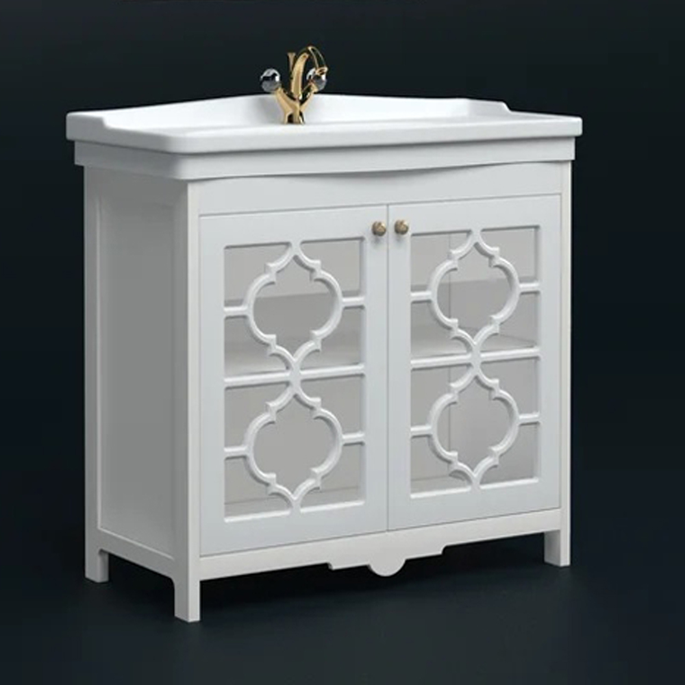 Тумба под раковину Corozo Манойр 85, цвет белый