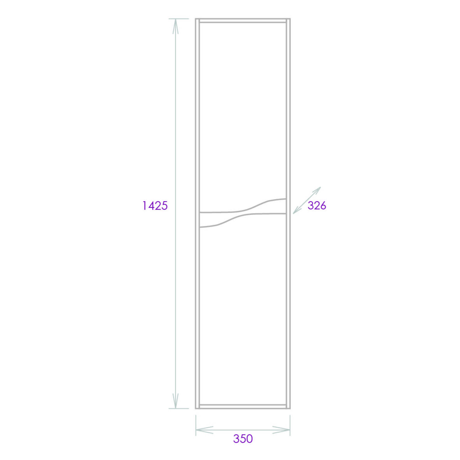 Шкаф-пенал Оника Брендон 35 подвесной, цвет бетон крем / камень светлый - фото 1