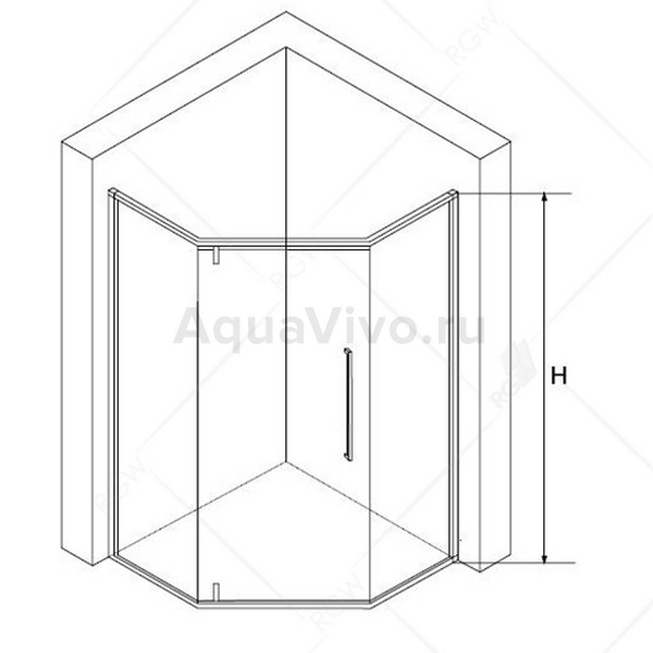 Душевой уголок RGW Stilvoll SV-81 90х90, стекло прозрачное, профиль хром - фото 1