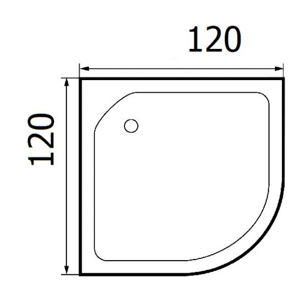 Поддон для душа Wemor 120/120/15 C 120x120, ABS-пластик, цвет белый - фото 1