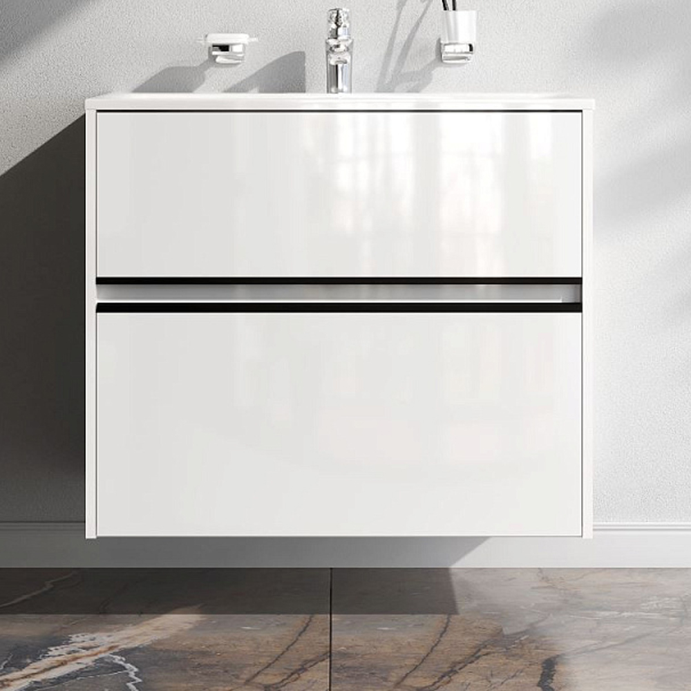 Тумба под раковину AM.PM Sense 80 подвесная/напольная, цвет белый глянец - фото 1