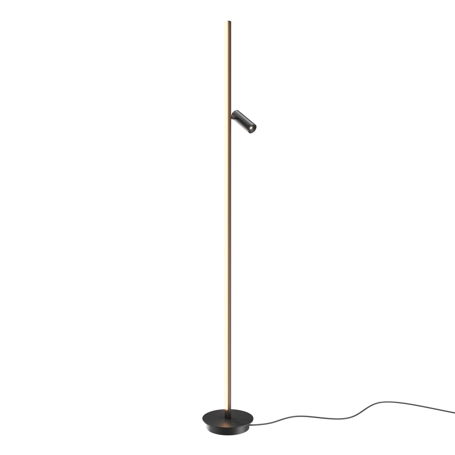Торшер Maytoni Thin MOD395FL-L28B3K, арматура черная, профиль металл черный