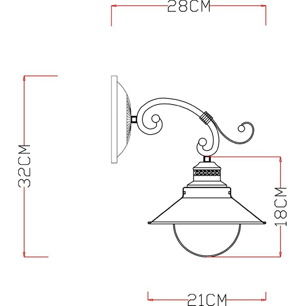 Бра Arte Lamp Grazioso A4577AP-1CK, арматура коричневая / золото, плафон стекло прозрачное, 17х28 см - фото 1