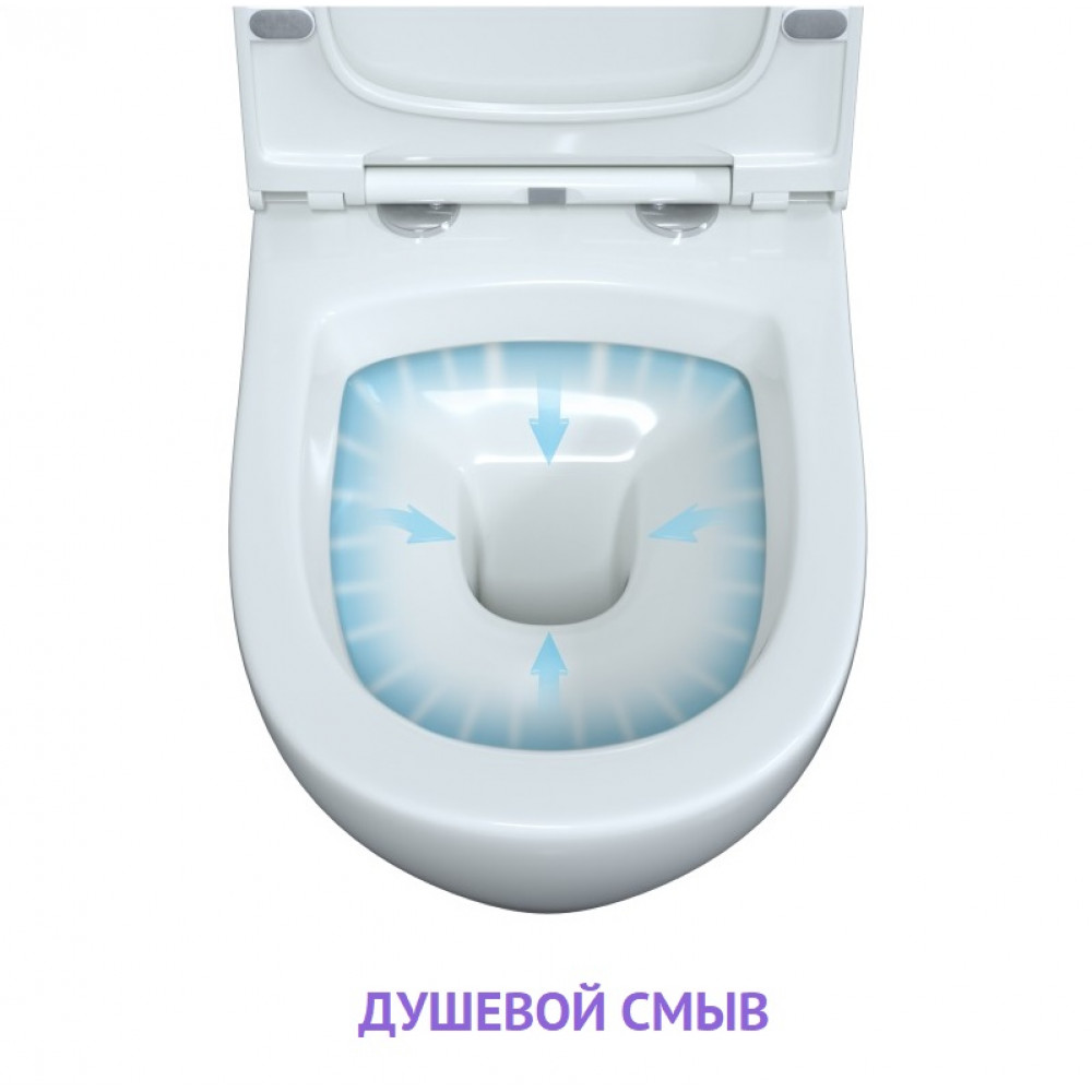 Унитаз Berges Okus 082127 подвесной, с сиденьем микролифт, цвет белый