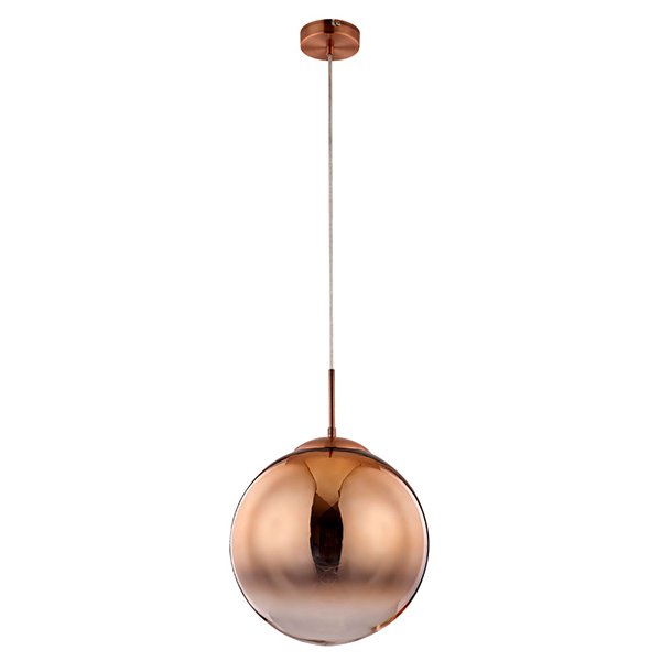 Подвесной светильник Arte Lamp Jupiter Copper A7963SP-1RB, арматура бронза, плафон стекло прозрачное / бронза, 30х30 см