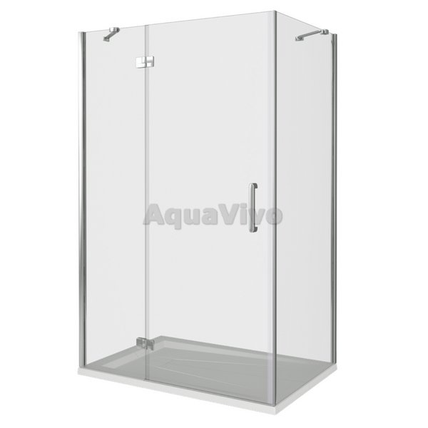 Душевой уголок Good Door Saturn WTW+SP-C-CH-L 120x90, стекло прозрачное, профиль хром, левый - фото 1