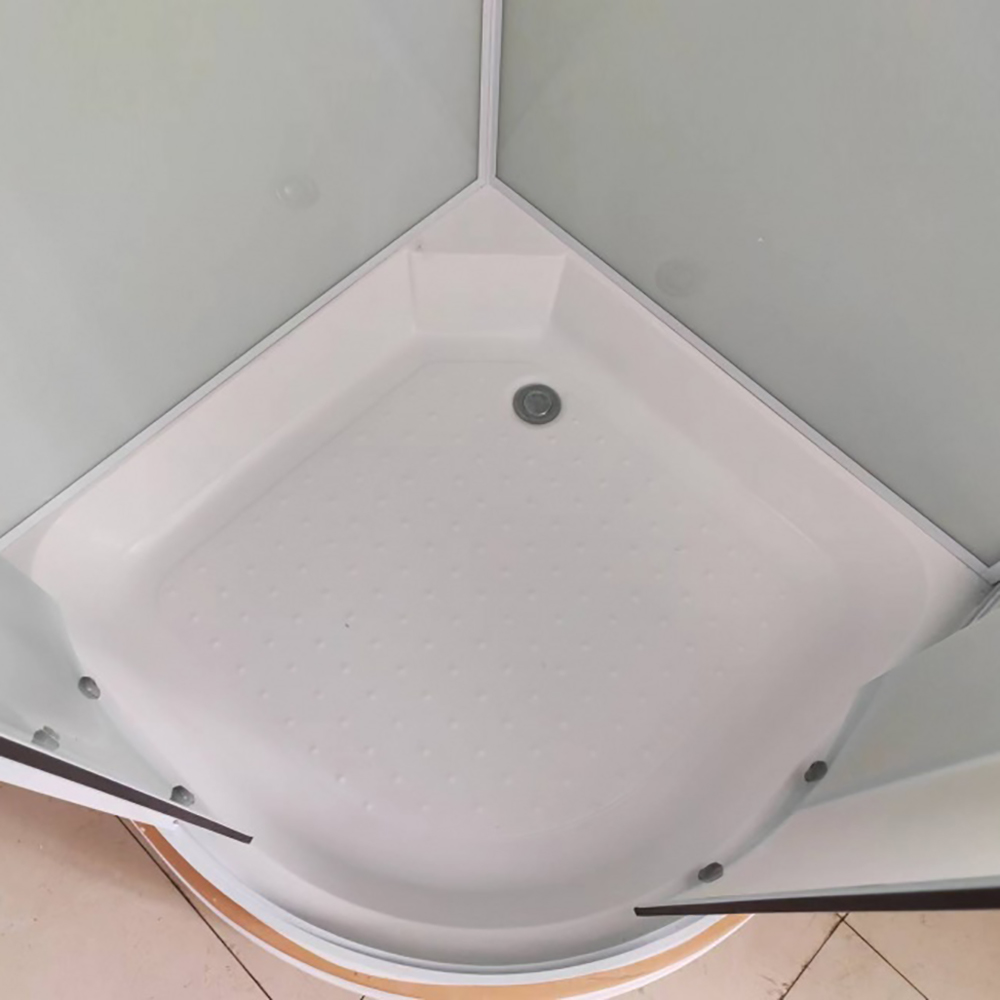 Душевая кабина Frank F408 White 80х80, с полотенцедержателем, стекло прозрачное, профиль белый