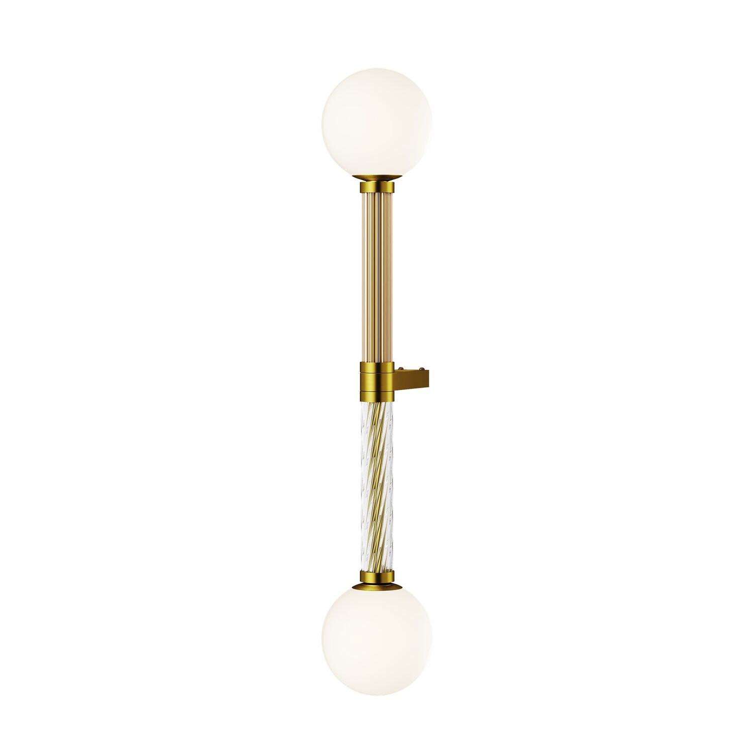 Бра Maytoni Teatro MOD287WL-02BS, арматура латунь, профиль стекло белое