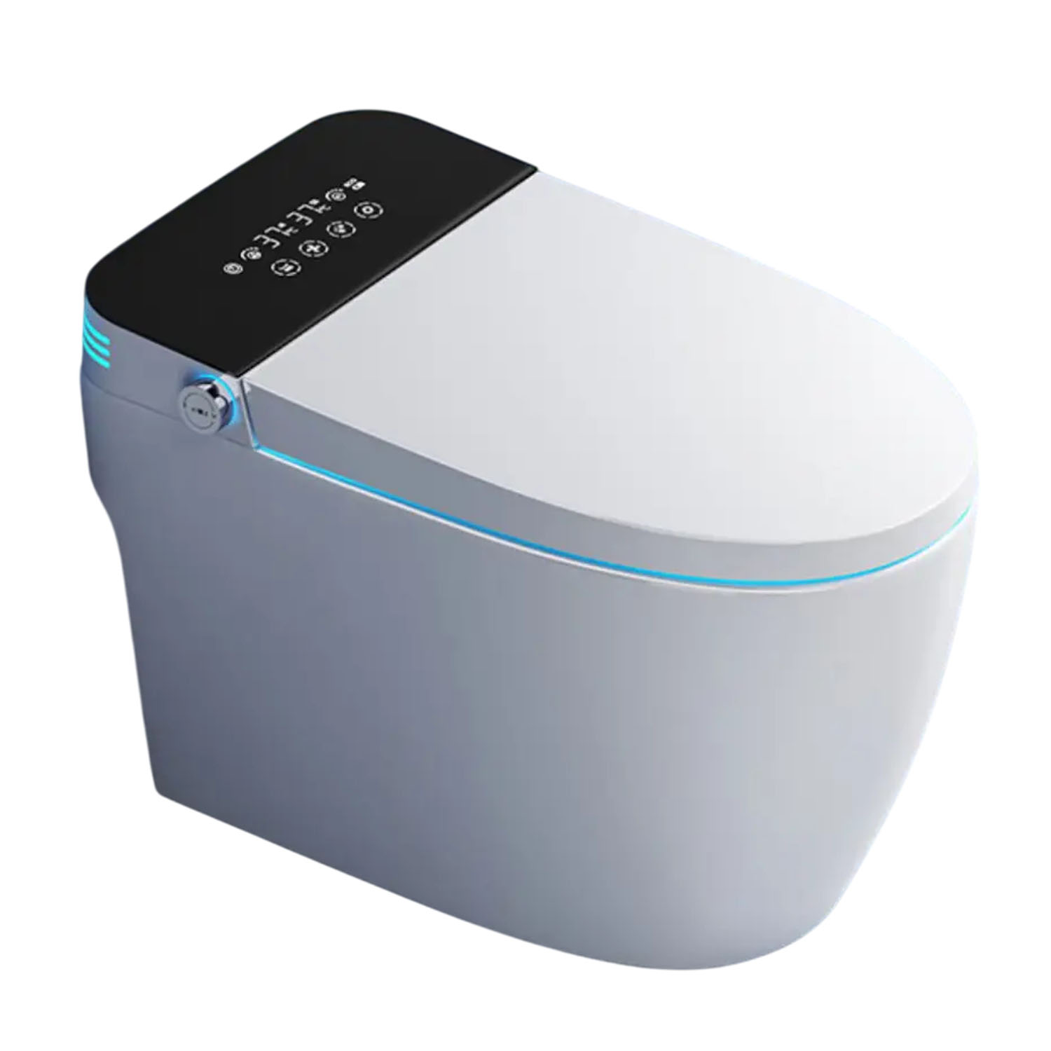 Унитаз CeruttiSPA Ezio Smart CT11168 приставной, безободковый, с сиденьем микролифт, с дистанционным управлением, цвет белый