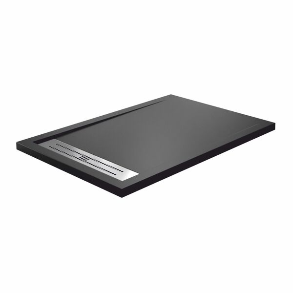 Поддон для душа WasserKRAFT Abens 20T35 140x80, искусственный камень, цвет черный