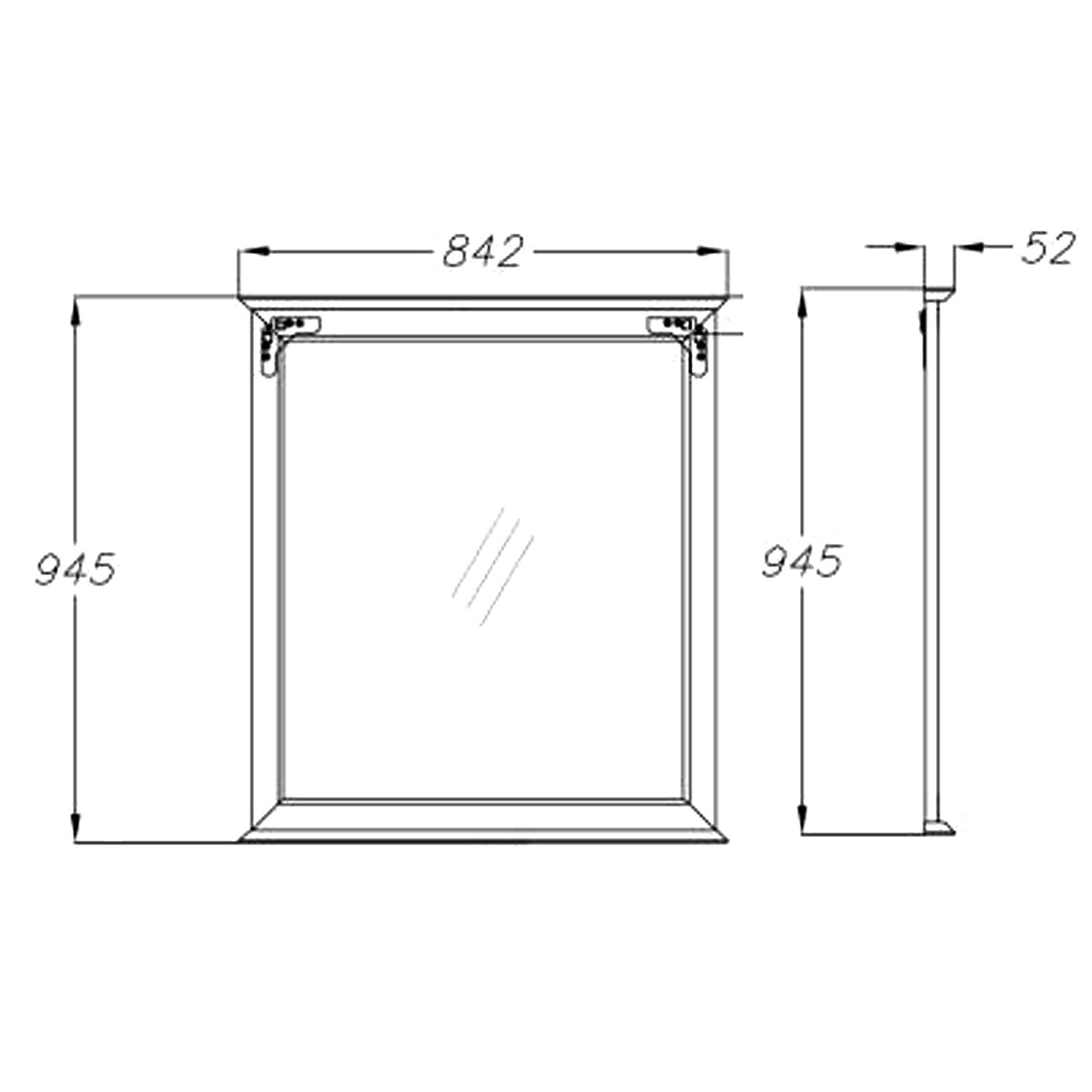 Зеркало Опадирис Кантара 85x95, цвет слоновая кость