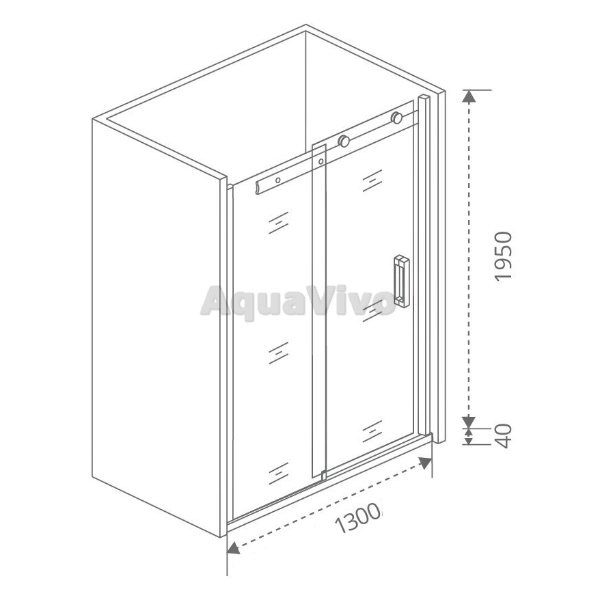 Душевая дверь Good Door Puerta WTW-130-C-CH 130, стекло прозрачное, профиль хром - фото 1