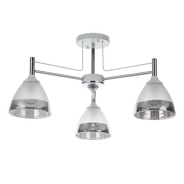 Подвесная люстра Arte Lamp Fiamma A3521PL-3CC, арматура белая, плафоны стекло белое, 60х60 см