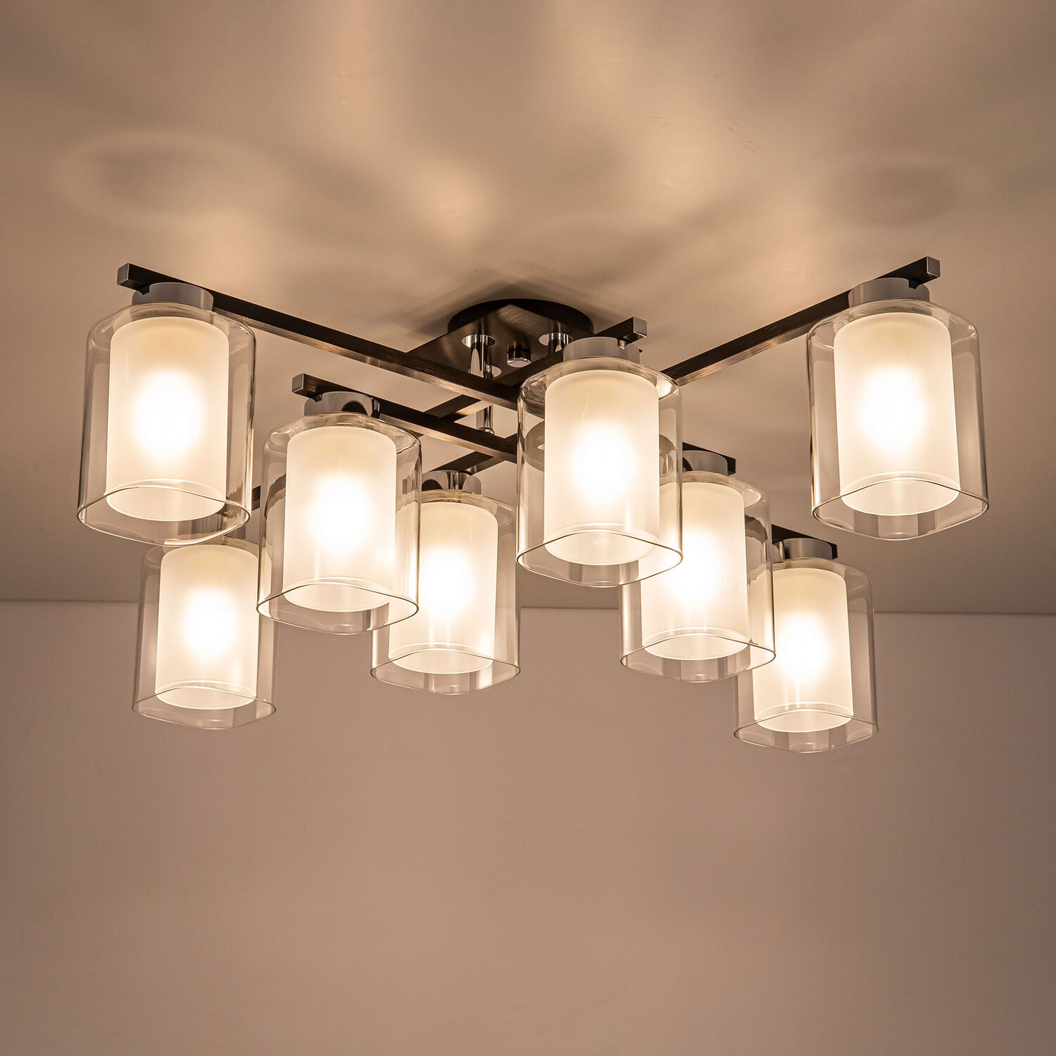 Потолочная люстра Citilux Диез CL111181, арматура черная, плафоны стекло прозрачное - фото 1