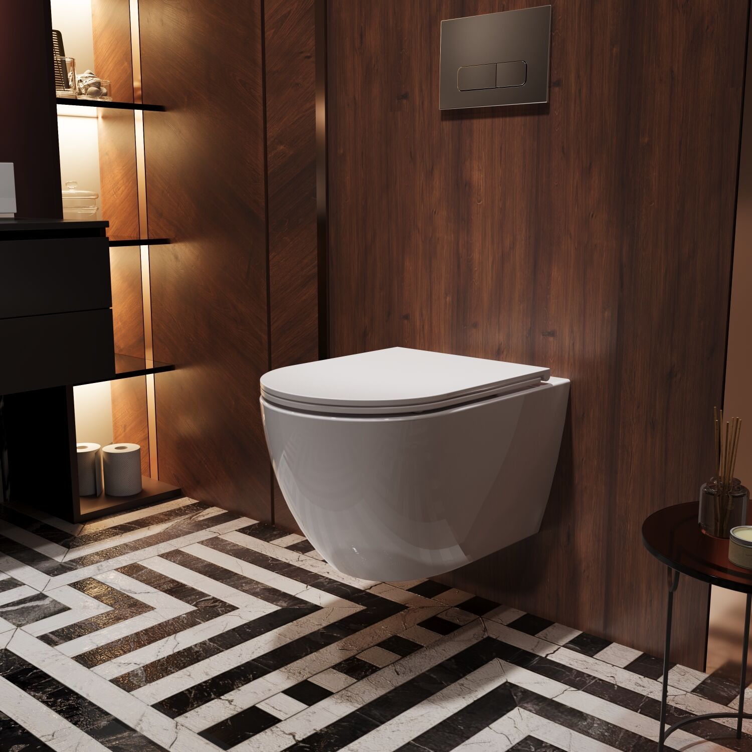 Унитаз Vincea Globo VT1-74T подвесной, безободковый, смыв Торнадо, с сиденьем микролифт, цвет белый - фото 1