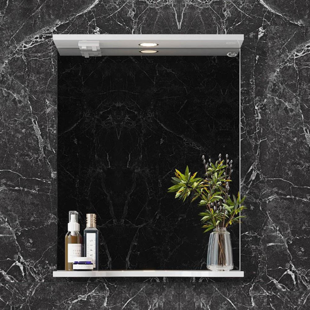 Зеркало Оника Коралл 50x70, с подсветкой, цвет белый