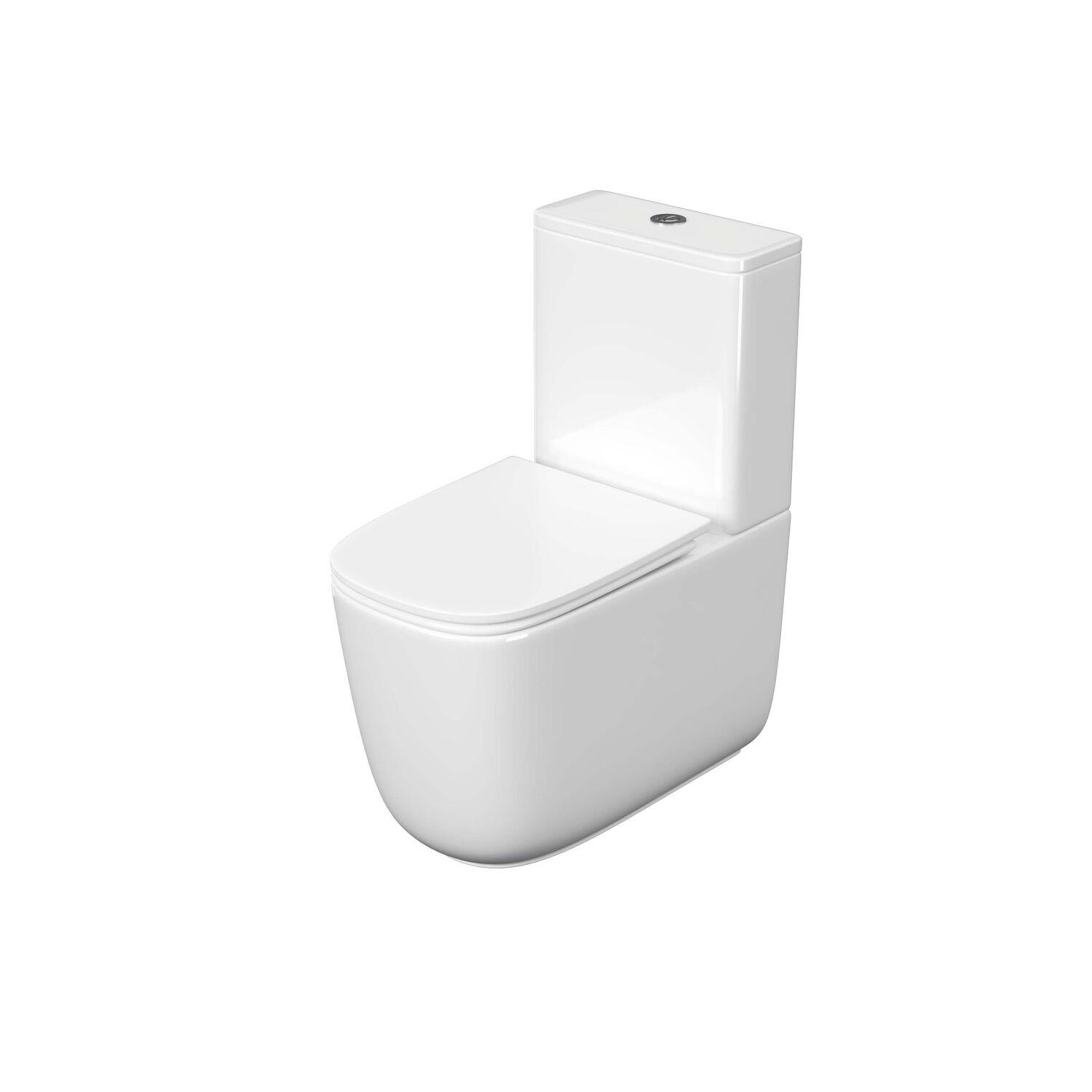 Унитаз Акватек Optima Plus Square AQ4451-00 напольный, безободковый, смыв Торнадо, с сиденьем микролифт, цвет белый