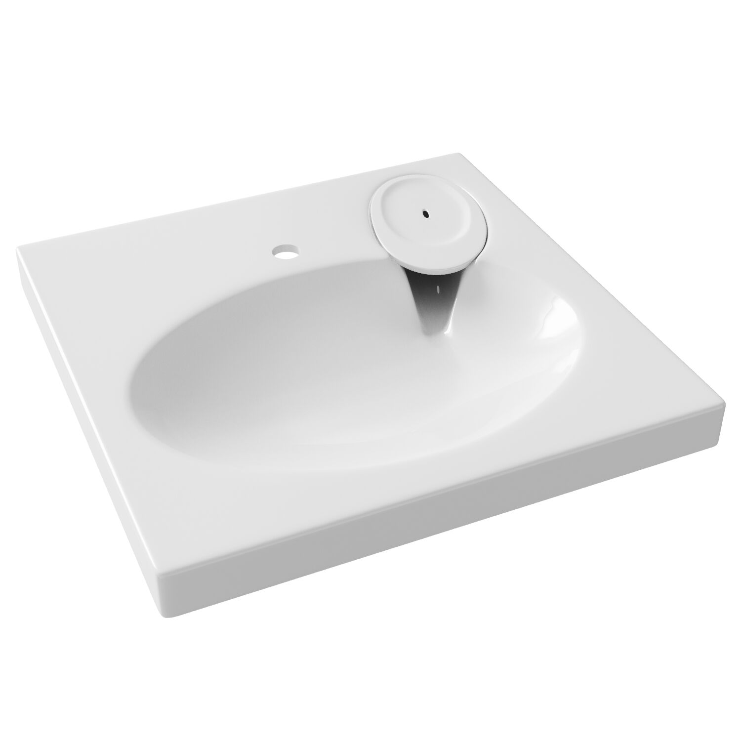 Раковина Mixline Ореол 60x60 над стиральной машиной, цвет белый